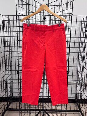 LOFT The Riviera Slim Red Capris Pants Size 6P NWT